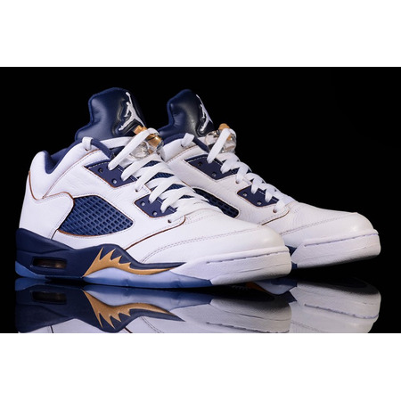 Air Jordan Retro 5 Low "Dunk From Above" (135/white/gold/navy)