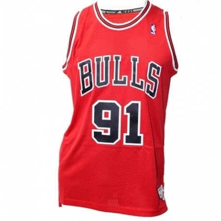 Adidas Camiseta Swingman Rodman Bulls (roja/blanco)