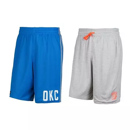 Adidas NBA Short Oklahoma Thunder Winter Hoops Rev (azul/gris)