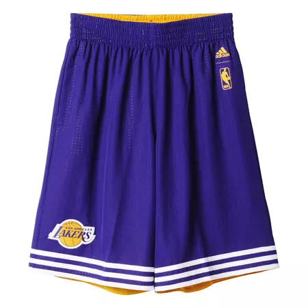 Adidas NBA Short Niño L.A Lakers Winter Hoops (purpura/blanco/amarillo)