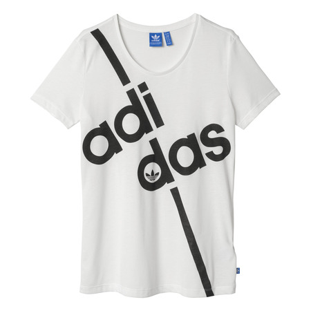 Adidas Originals Mujer Camiseta Superstar Linear (blanco)