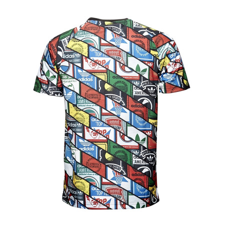 Adidas Originals Camiseta Tongue Labels Allover Print  (multicolor)