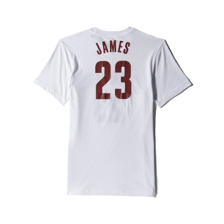 Adidas NBA Camiseta Gametime James Cavaliers (blanco/burdeos)