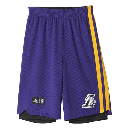 Adidas NBA Short Summer Run Lakers (purpura/amarillo/negro)