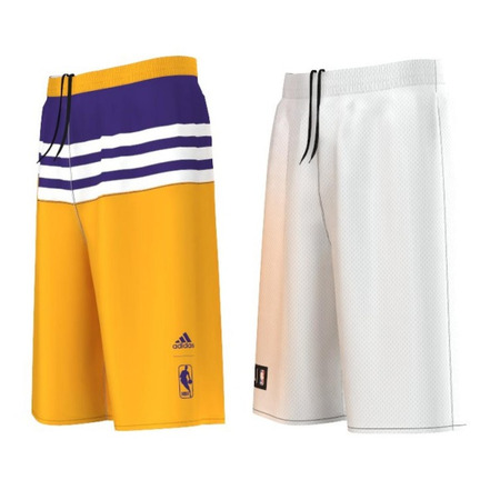 Adidas Short Niñ@ Summer Run Reversible Lakers (amarillo/purpura/blanco)