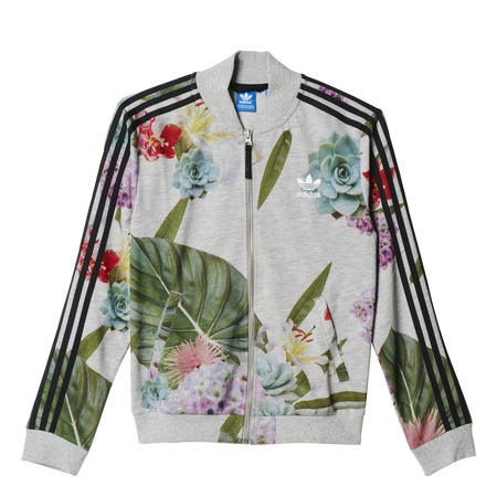 Adidas Originals Mujer Chaqueta Train Floral Track Top (gris/multicolor)