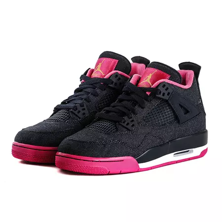 Air Jordan 4 Retro GG (dark obsidian/vivid pink/white)