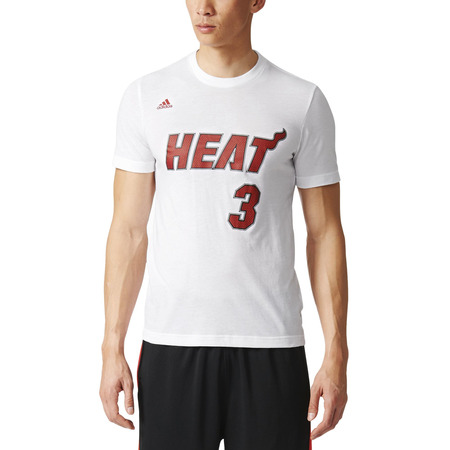 Adidas NBA Camiseta Game Time Miami Heat Wave Nº 3 (blanco)