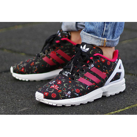 Adidas Originals Mujer ZX Flux "Flower" (negro/rosa)