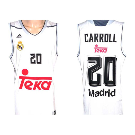 Camiseta Carroll #20# Real Madrid Basket 2015-2016 (blanco/gris)