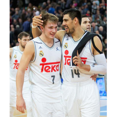 Camiseta Luka Doncic #7# Real Madrid Basket 2015-2016 (blanco/gris)