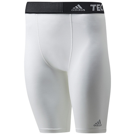 Adidas Pantalón Corto Compresión TechFit Base ST 9 (blanco/negro)