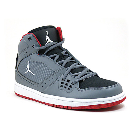 Jordan 1 Flight "Light Grey" (054/gris/rojo/negro/blanco)