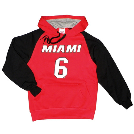 Sudadera Básica Capucha Miami Nº 6 (rojo/negro)