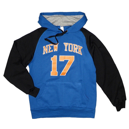 Sudadera Básica Capucha New York  Nº 17 (royal/negro)