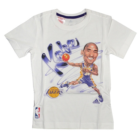 Adidas NBA Camiseta Niño GFX Air Brush Kobe (Blanco)