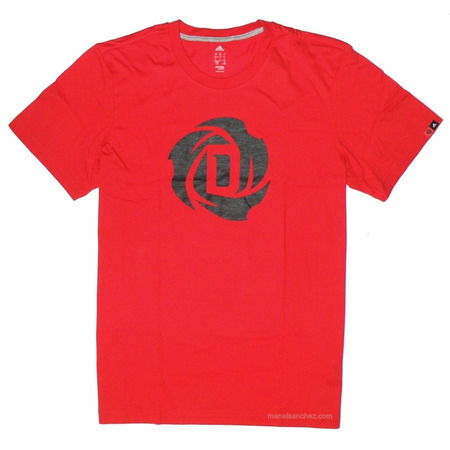 Adidas Camiseta D-Rose Logo (rojo/negro)