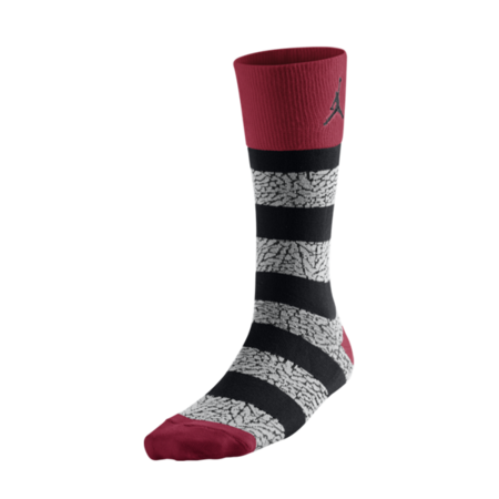 Jordan Elephant Striped Crew (695/gym red/black)