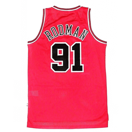 Adidas Camiseta Swingman Rodman Bulls (roja/blanco)