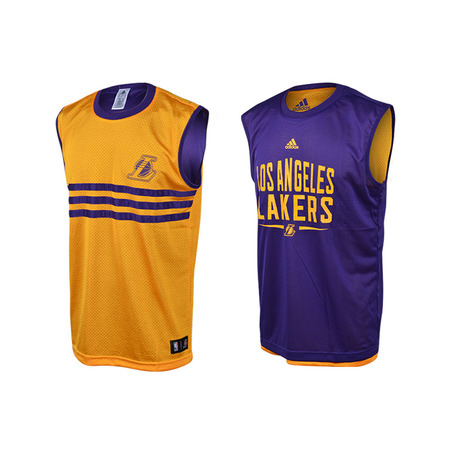 Adidas Camiseta Niño NBA L.A Lakers Summer Run Reversible (amarillo/purpura)