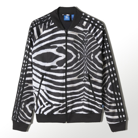 Adidas Original Chaqueta Supergirl Zebra (negro/blanco)