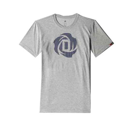 Adidas Camiseta D-Rose Logo (gris/azul)