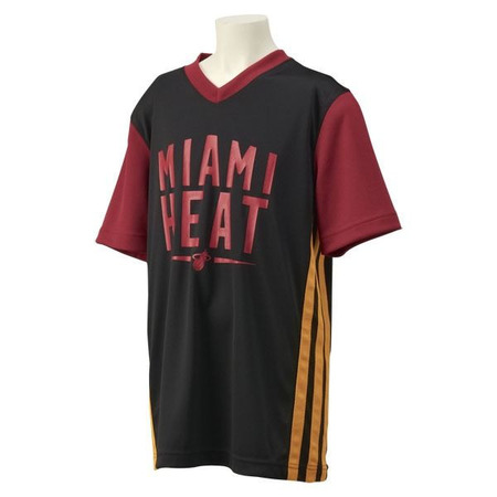 Adidas Camiseta Niño NBA Miami Heat Summer Run (negro/granate/amarillo)