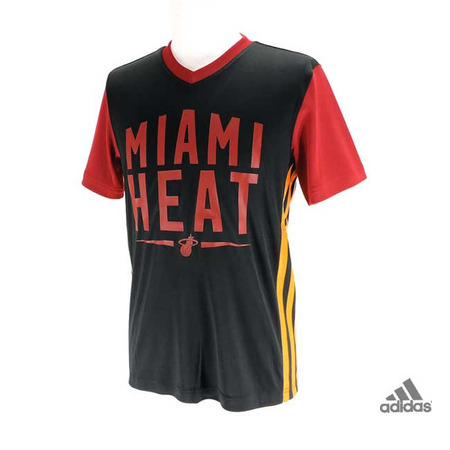 Adidas Camiseta NBA Miami Heat Summer Run (negro/granate/amarillo)