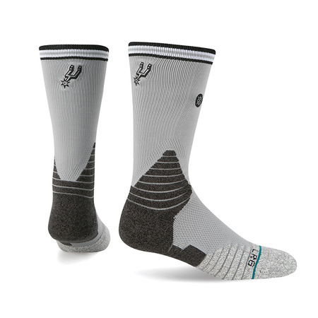 Calcetines Stance Logo Crew Spurs (gris/negro/blanco)