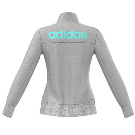 Adidas Chaqueta Mujer Essential Branded TT FZ (gris/turquesa)