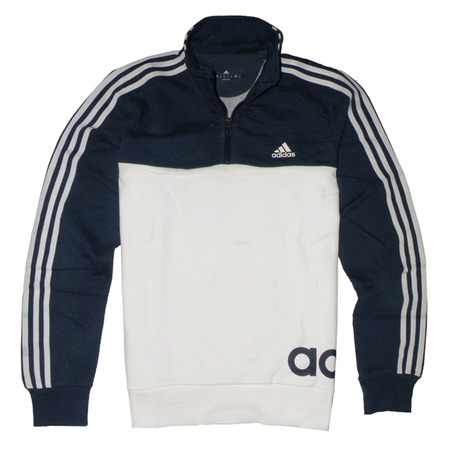 Adidas Sudadera Essetial Liner 3 striper (blanco/denim)