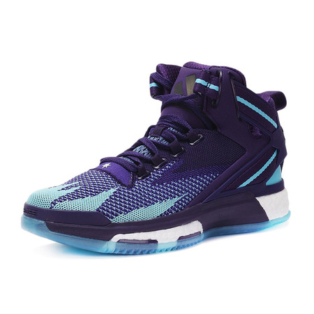 D Rose Primeknit Boost 6 "Blue Glow" (dark purple/blue glow)