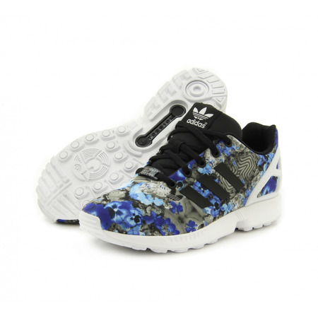 Adidas Originals Junior ZX Flux "Jungle" (gris/azul cobalto/negro/blanco)