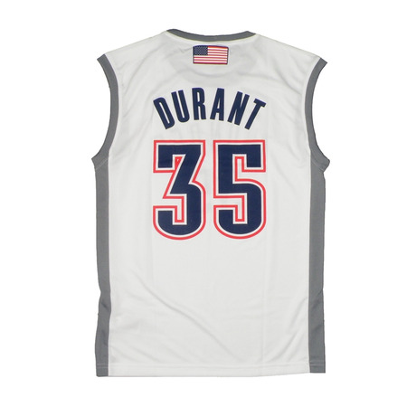 Adidas Camiseta NBA Fanatic Mundial Durant Nº 35 (blanco/gris)