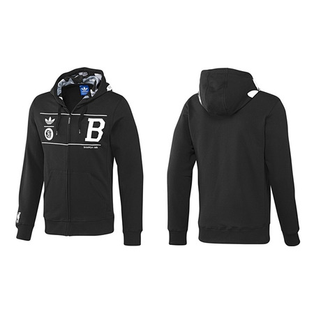 Adidas  Chaqueta Capucha Brooklyn Nets (negro/blanco)