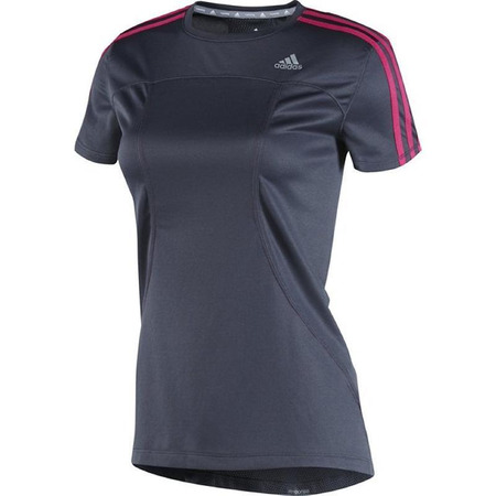 Adidas Camiseta Response 3-Stripes Tee (morado/rosa)