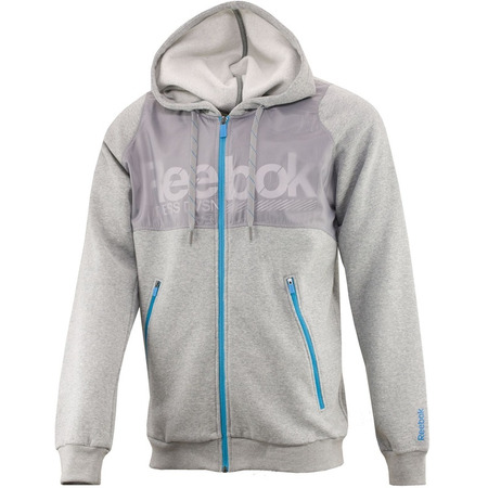 Reebok Sudadera Fitness Day FZ Hoodie (Gris)