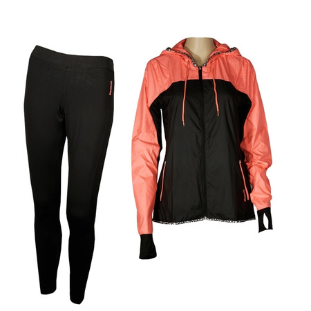 Reebok Chandal Tsuit (Negro/Coral)