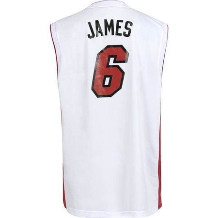 Adidas Camiseta Réplica Lebron James Miami (blanco)