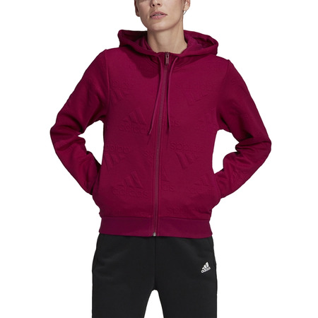 Adidas Aeroready Logo Jacquard Full-Zip Hoodie