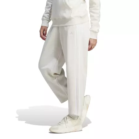 Adidas Essentials 3-Stripes Open Hem Fleece Pant "Off White"