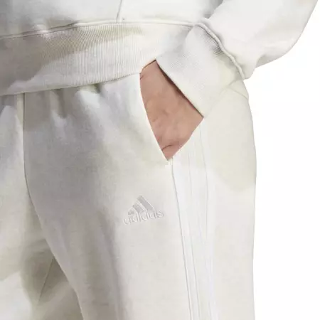 Adidas Essentials 3-Stripes Open Hem Fleece Pant "Off White"