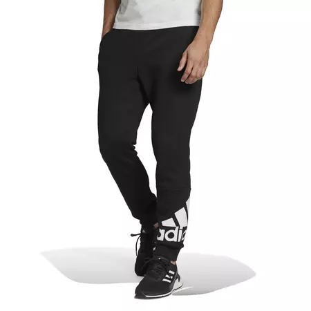 Adidas Essentials Fleece Tapered Cuff Pant Logo "Black"