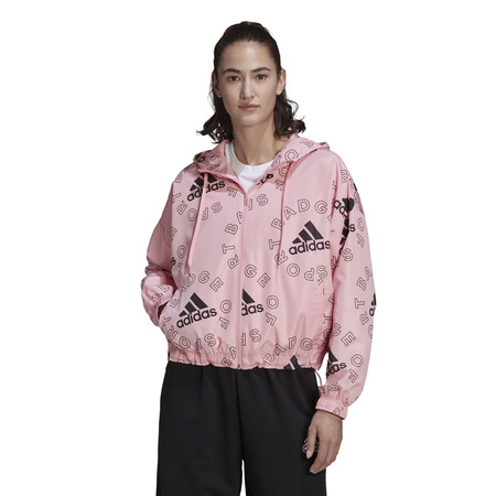 Adidas Essentials Logo Allover Print Windbreaker