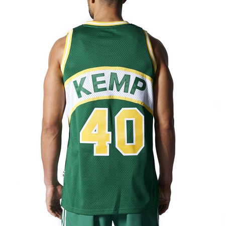 Adidas NBA Swingman Retired Seattle Sonics Kemp #40 (verde/amarillo)