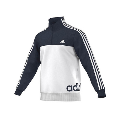 Adidas Sudadera Essetial Liner 3 striper (blanco/denim)