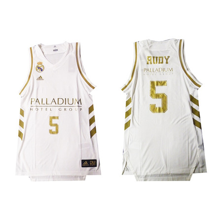 Camiseta Réplica Adulto RUDY #5# Real Madrid Basket (1ª equipación)