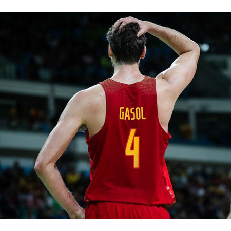 Camiseta Réplica Spain Gasol "Río 2016 Red" (600/red)