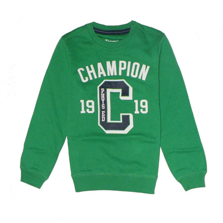 Champion Crewneck Niño Atlhetic Sweatshirt 1919 Logo (verde)