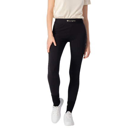 Champion Legacy Contrast Trim Cotton Leggings "Black"